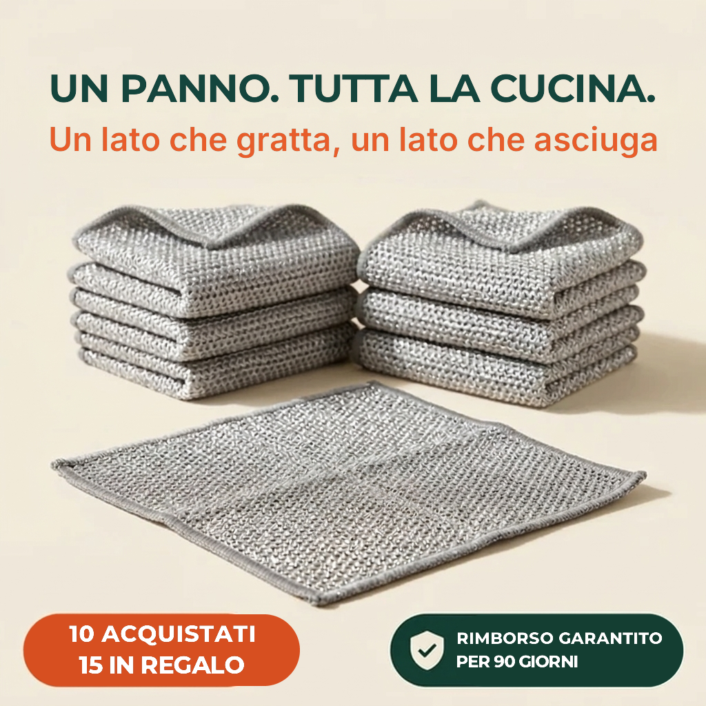 Borevio™ Panni magici in filo d'acciaio – Puliscono tutto senza graffiare