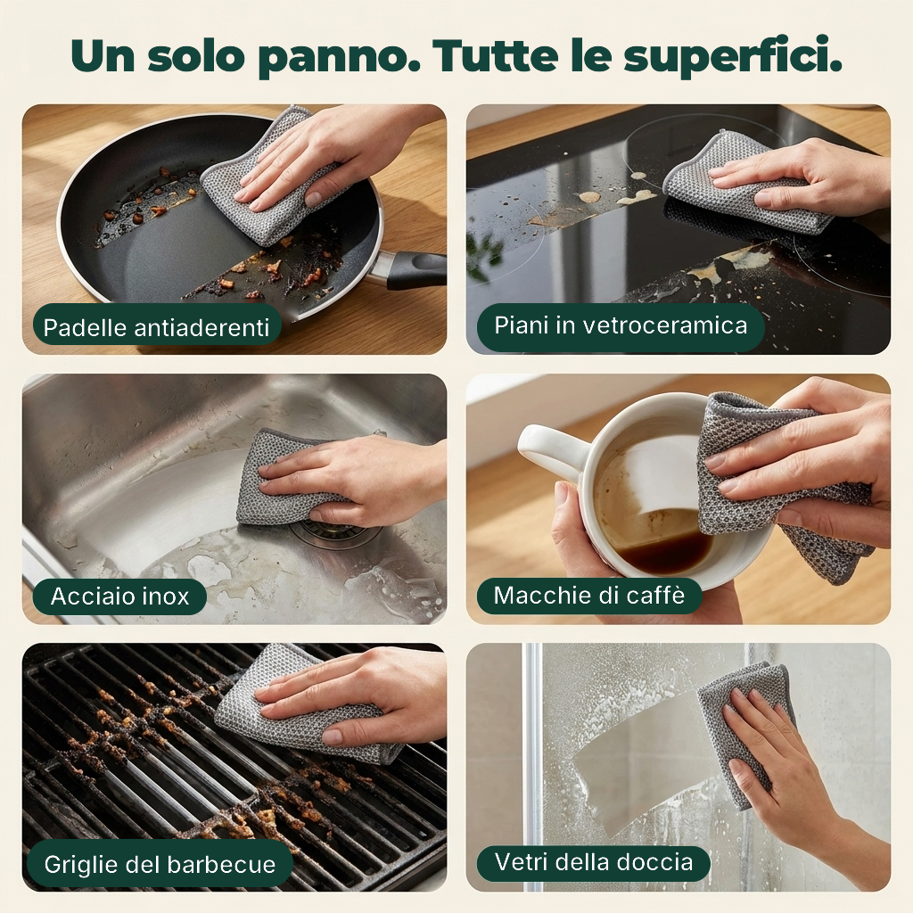 Borevio™ Panni magici in filo d'acciaio – Puliscono tutto senza graffiare